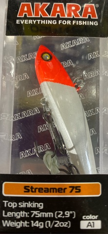 Воблер Akara раттлин Streamer 75 мм 14 гр. (1/2 oz 2,9 in) A  1