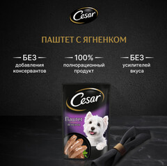 Cesar пауч для собак паштет (ягненок) 80г