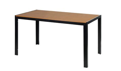 Стол прямоугольный Garden Story арт.SC-074 130х70 см поливуд 1 уп.(каркас черный, столешница поливуд)