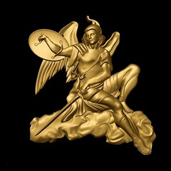 Силиконовый молд № 568 Рыцарь с крыльями левый