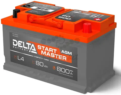 Автомобильный аккумулятор DELTA START MASTER 80 Ah AGM 1280