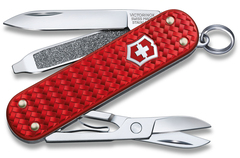 Нож-брелок Victorinox Classic SD Precious Alox "Iconic Red", 58 мм, 5 функций, красный, 0.6221.401G