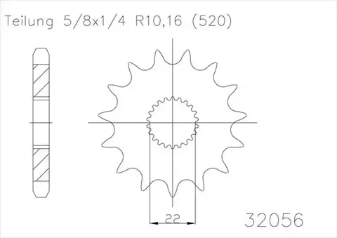 Звезда ведущая 50-32056 13
