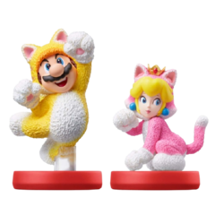 Набор из 2 фигурок Amiibo Марио-кот и Пич-кошка (коллекция Super Mario)