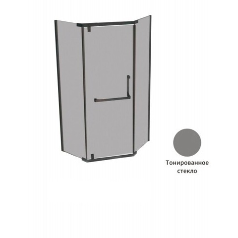 Душевая ограждение APPOLO AP94-9BG-V тонированое стекло 6 мм, черный профиль, 90*90*200 см