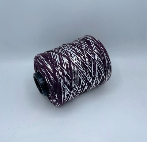 Luxury Production by Ri.Go (пр.Италия), art-Emporium, 180м/100гр, 90%Меринос,8%Полиэстер(фольга), 2%Полиамид , цвет-Слива+серебро(144/614) ,арт.32230