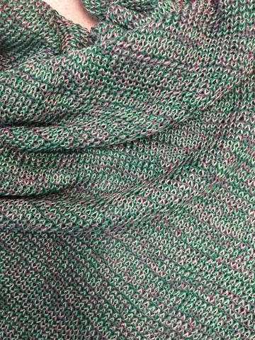 Треугольный шарф-косынка (зеленый меланж)