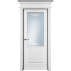 Купить Межкомнатная дверь эмаль Прима 2 белая остеклённая