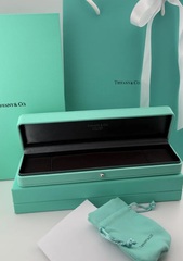 77801- Коробка/футляр TIFFANY для теннисного браслета, подарочный комплект упаковки ,кожа цвет тиффани