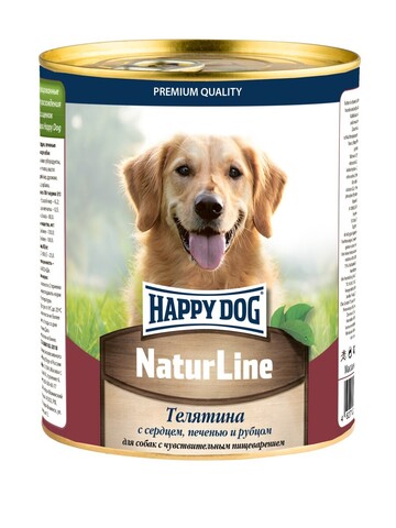 Happy Dog Natur Line Телятина  с сердцем, печенью и рубцом - консервы для собак