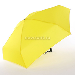 Плоский легкий мини зонтик ArtRain желтый с черной ручкой