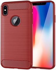 Чехол для iPhone X цвет Red (красный), серия Carbon от Caseport