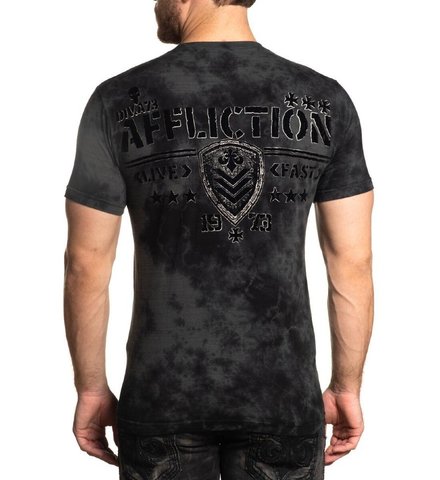 Affliction | Футболка мужская Affliction Core Division A23530 спина на модели