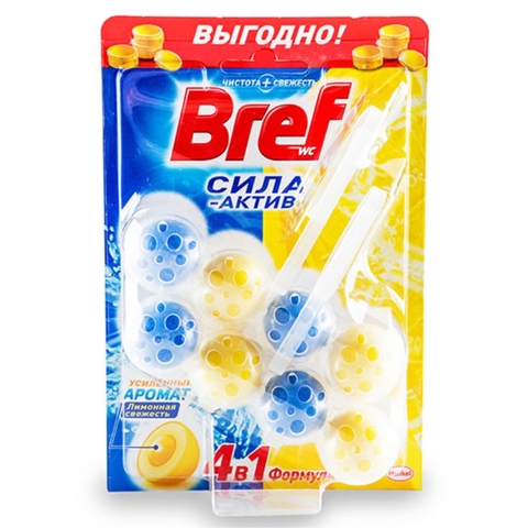 Средство чист BREF Сила-Актив д/унитаза Лимон 2*50 гр РОССИЯ