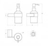 Cezares STYLUS-SOIS-V-01 STYLUS-SOIS-V-01 Диспенсер для мыла подвесной, стекло, исполнение хром