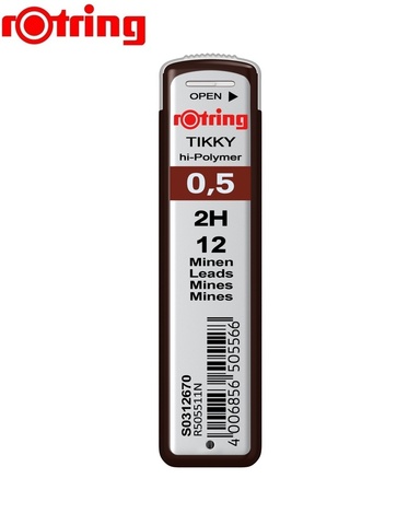 Грифель Rotring Tikky 0.5 mm 2H (12 шт.) (S0312670)