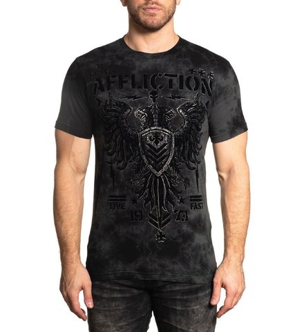 Affliction | Футболка мужская Affliction Core Division A23530 перед на модели