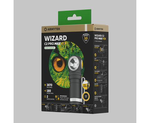 Налобный фонарь Armytek Wizard C2 Pro Max Magnet USB LR (Теплый свет)