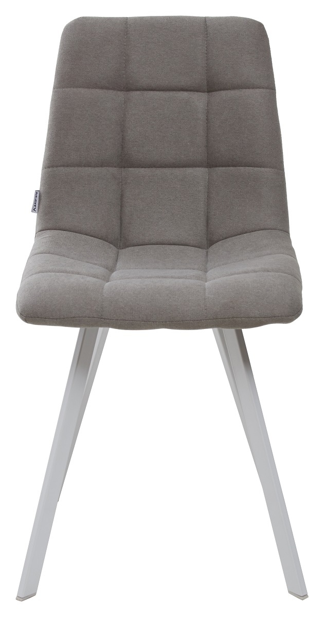 Стул CHILLI SQUARE UF860-08B серый, ткань / белый каркас М-City