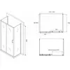 Душевой уголок ABBER Schwarzer Diamant AG30150B-S80B-S80B