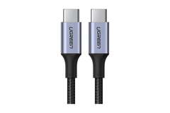 Кабель  UGREEN US316 (15799P) 100W USB-C to USB-C PD Fast Charging Braided Cable 5A Max 2шт, 0,25м, серый
