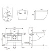 Abber AC1100-AC0105-AC0121-AC1150-AC0101P Комплект Abber унитаз AC1100 белый с инсталляцией AC0105 и кнопкой AC0121 хром, биде AC1150 с инсталляцией AC0101P