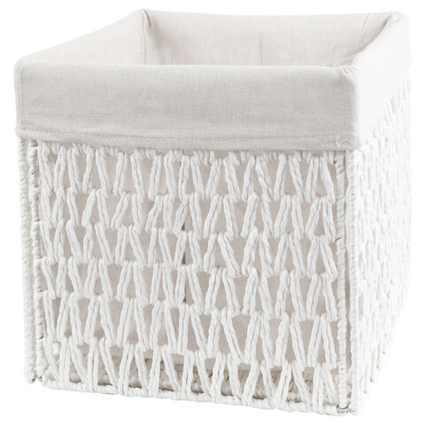 Корзина плетёная Lofsen, 30х30х30 см, белая, полипропилен