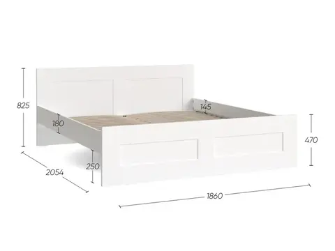 Кровать двойная Сириус 180*200 см, белый
