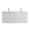 BelBagno MARINO-CER-N-1200-4C-SO-BL-P MARINO-CER-N База под раковину подвесная с четырьмя выкатными ящиками, Bianco Lucido, 1202x462x500, MARINO-CER-N-1200-4C-SO-BL-P