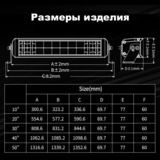 Балка  50 комбинированного белого света Аврора  с ходовыми огнями DRL RGB управление кнопкой ALO-D8-50-R5Y1-Q ALO-D8-50-R5Y1-Q фото-15