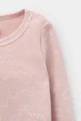 пижама  для девочки  К 1601/24/зоопарк на дымчатой розе