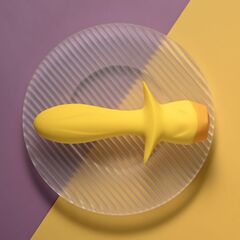 Желтая анальная вибропробка Mellow Yellow - 13,5 см. - 