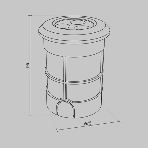 Тротуарный светодиодный светильник Maytoni Flash O044DL-L3S3K
