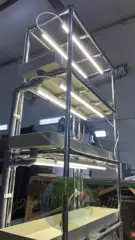 Домашняя стеллажная многоярусная гидропонная установка SLIM 3 ЯРУСА 180x850x350мм