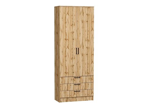 Шкаф двухстворчатый Стиль ШК-803 с ящиками Wotan Oak 2S Дуб Вотан