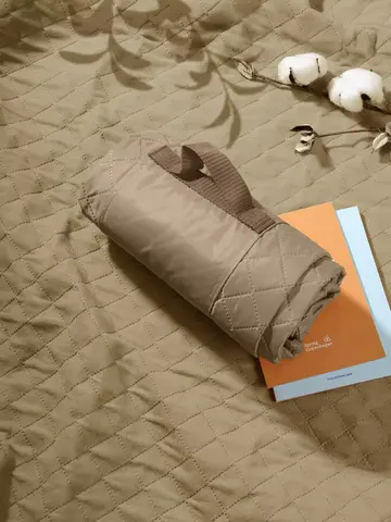 Плед для пикника бежевый