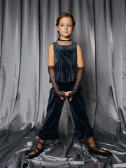 Велюровая туника укороченная Mjölk Mist Grey