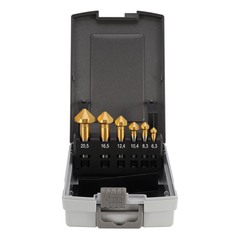 Набор зенковок 90° 6,3-20,5мм 3z HSSE-Co5 TiN 6шт H-Tools 795806EHT