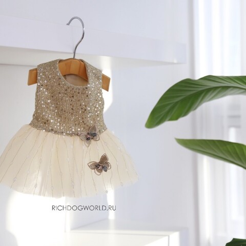 5175 BH Платье для собак, золотое "Belle Dress - GOLD"