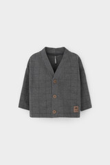 жакет  для мальчика  КР 302629/тем.серый меланж,клетка к516
