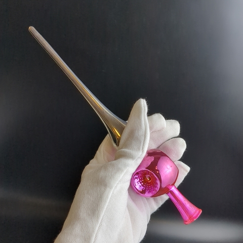 Пика, вершина на ёлку стекло, 23.5 см, винтаж времён СССР 1960-1980 гг