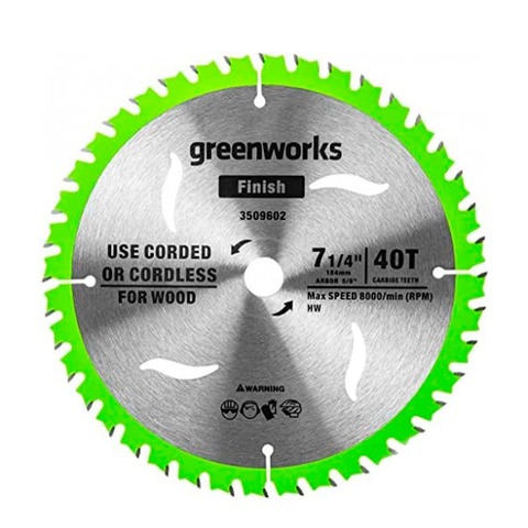 GREENWORKS Диск пильный Greenworks 184x20 мм, 40T, по дереву (2943307)