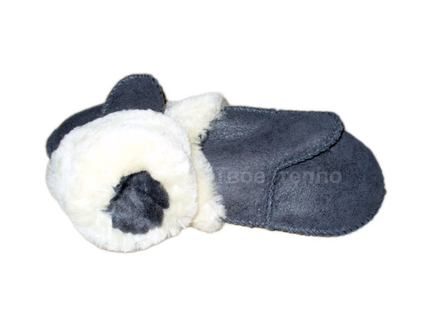 Детские варежки из дубленой кожи