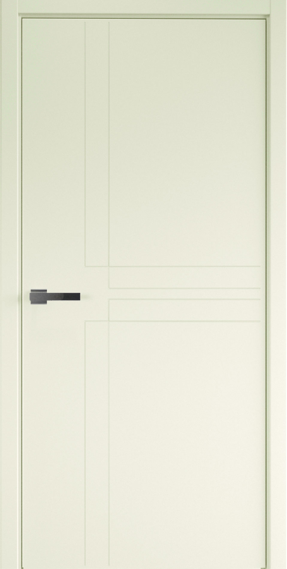 Дверь межкомнатная Альберо (Фрегат) Геометрия (Эмаль) Геометрия-3 (предустановлена магнитная защелка хром/никель матовый), цвет слоновая кость, эмаль, глухая