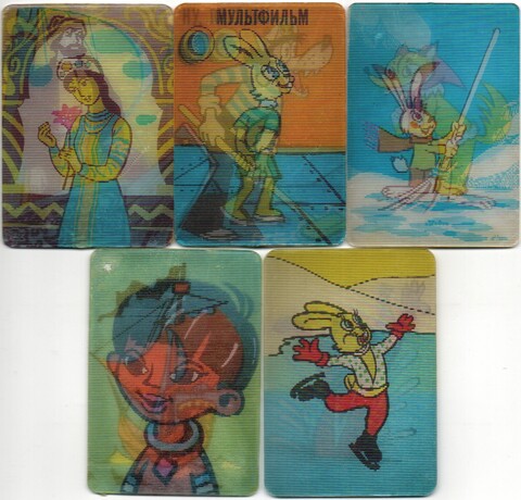 № 37 Набор из 5 стерео Календариков. Мультфильмы СССР 1978 г.