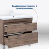 Aquanet 344148 Тумба Нота new 100 напольная 2ящ. цв.дуб веллингтон табак (344148)