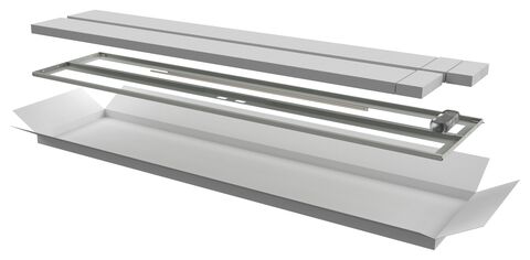 ITK Дверь перфор. двустворч. для шкафа LINEA N 47U 600мм сер