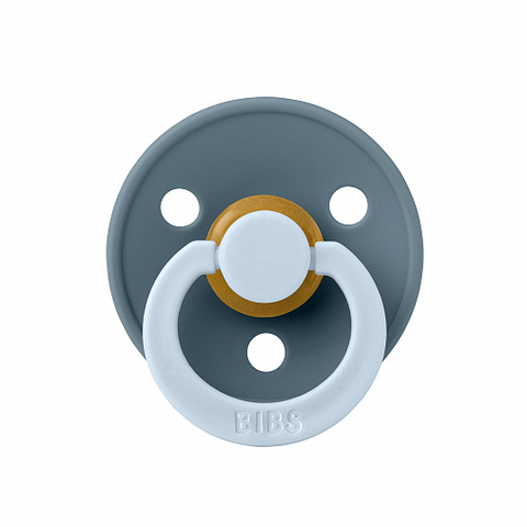 Пустышка латексная BIBS Studio - Fusion - Petrol/Baby Blue, 6-18 месяцев