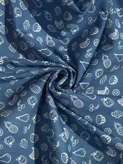 Ткань Тенсель-джинс, 155 гр/м2, Вискоза-70%, П/Э-27%, Спандекс -3%, 150 см, синий