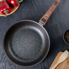Сковорода алюминий, 28 см, антиприг, Kukmara, Granit Ultra, син, сгг282а, съем руч